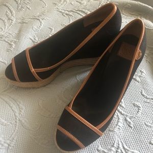 Tory Burch Majorca peep toe wedge.  Size 38.5